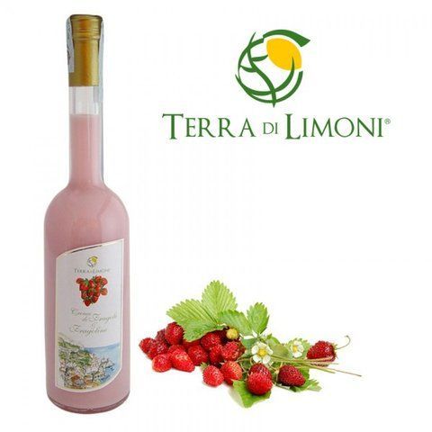 Crem-lichior de cu căpșuni și fragi sălbatice Fragole e Fragoline Terra di Limoni 17% 500ml